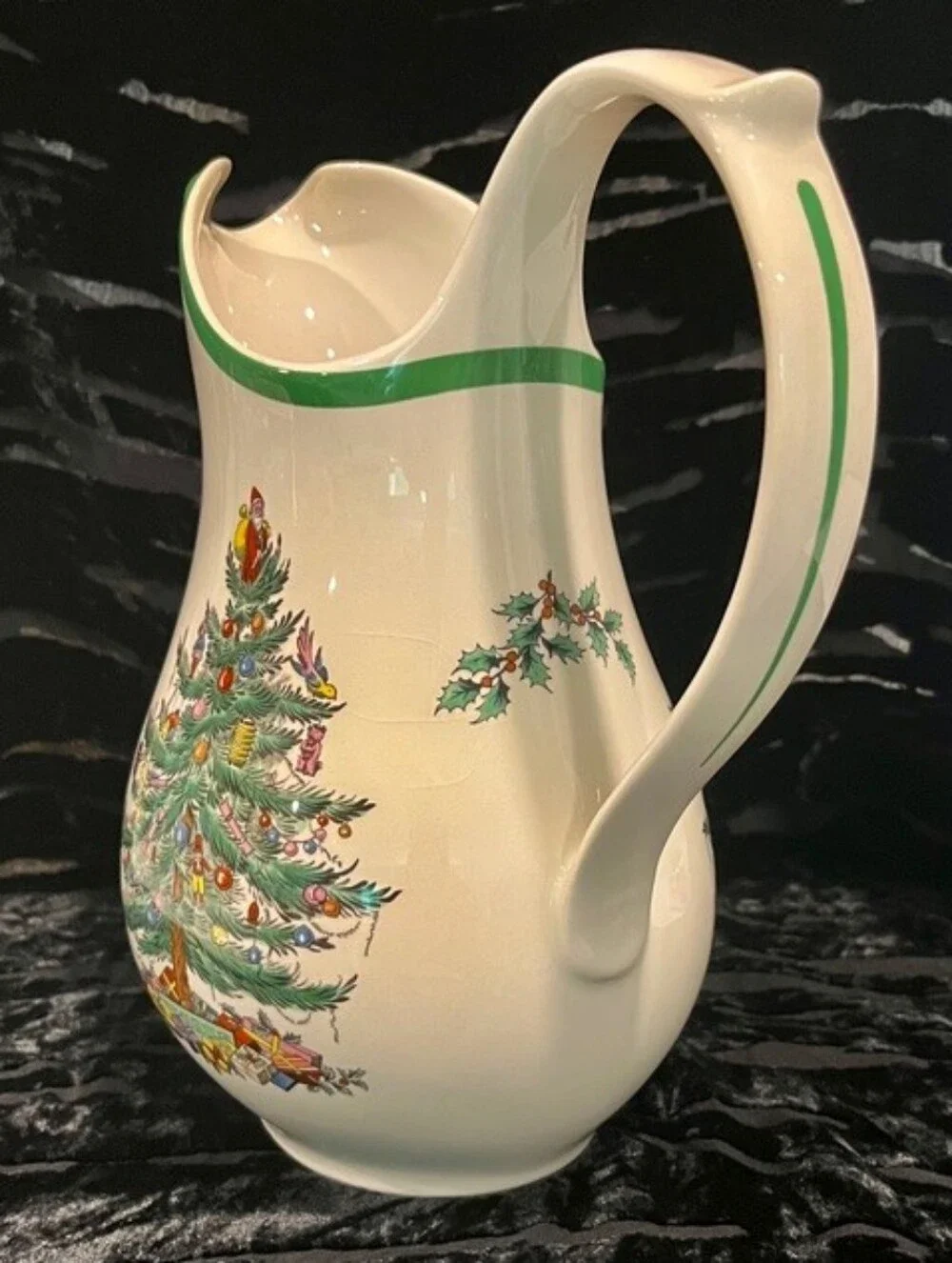 Vintage Spode England Christmas Tree 48oz Pitcher Large Jug S3324 J 1985 EUC